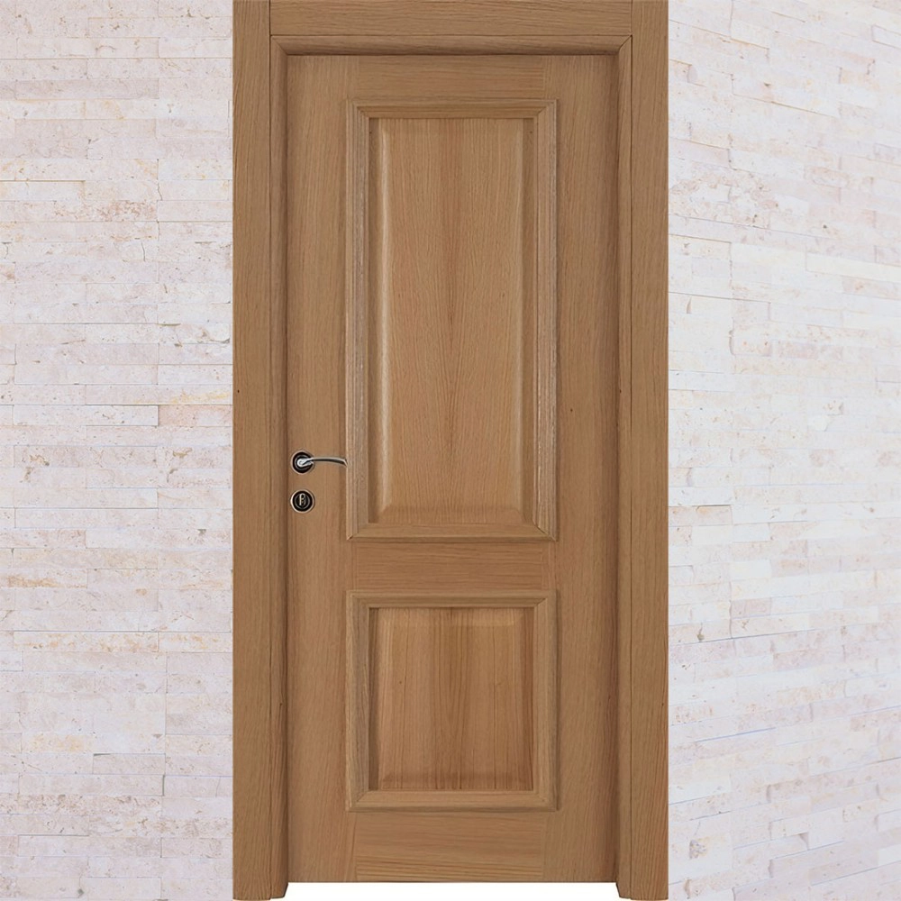 Doğal Ahşap Meşe Kaplama Oda Kapısı