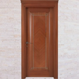 Doğal Ahşap Sapelli Kaplama Oda Kapısı