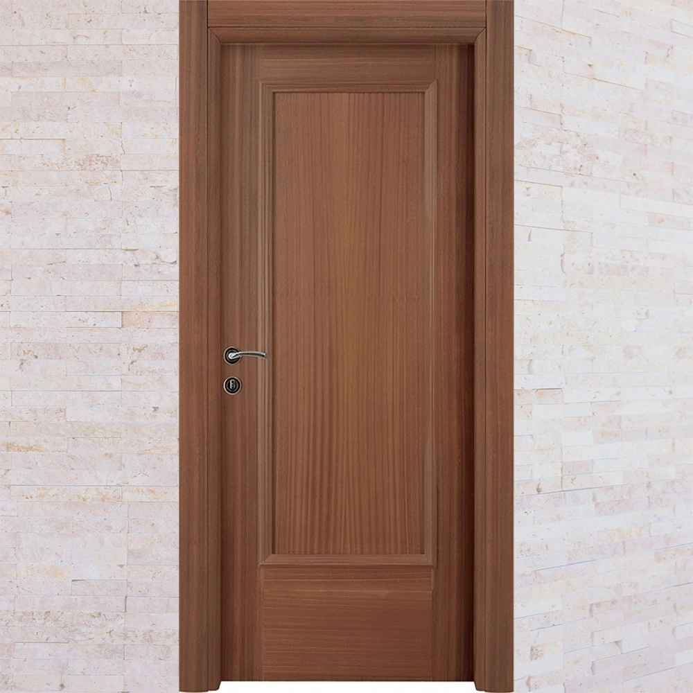 Doğal Masif Sapelli Kaplama Oda Kapısı