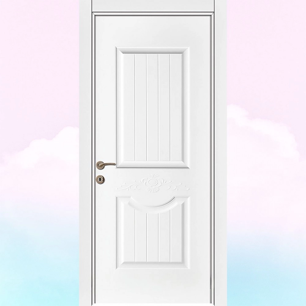 İki Göbek Çizgili Beyaz Melamin Kapı