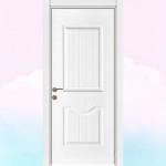 İki Göbek Çizgili Beyaz Melamin Kapı